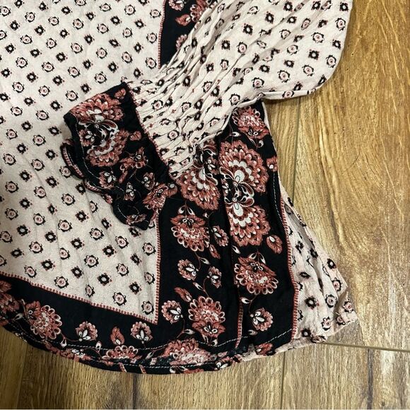 Free People Changing Times boho tunic Womens Small flowy long sleeve top - Picture 14 of 14